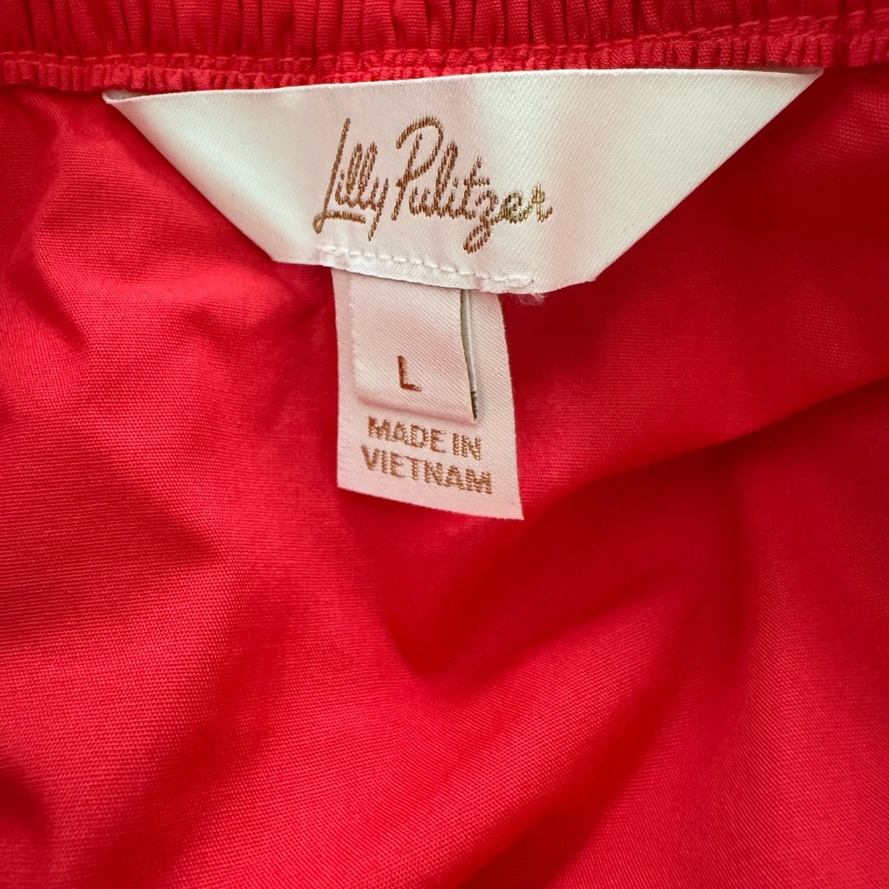 Lilly Pulitzer Red Ruffled Blouse - Picture 2 of 3